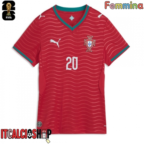 Portogallo Joao Cancelo #20 Prima Maglia Femmina Mondiali 2026 Manica Corta